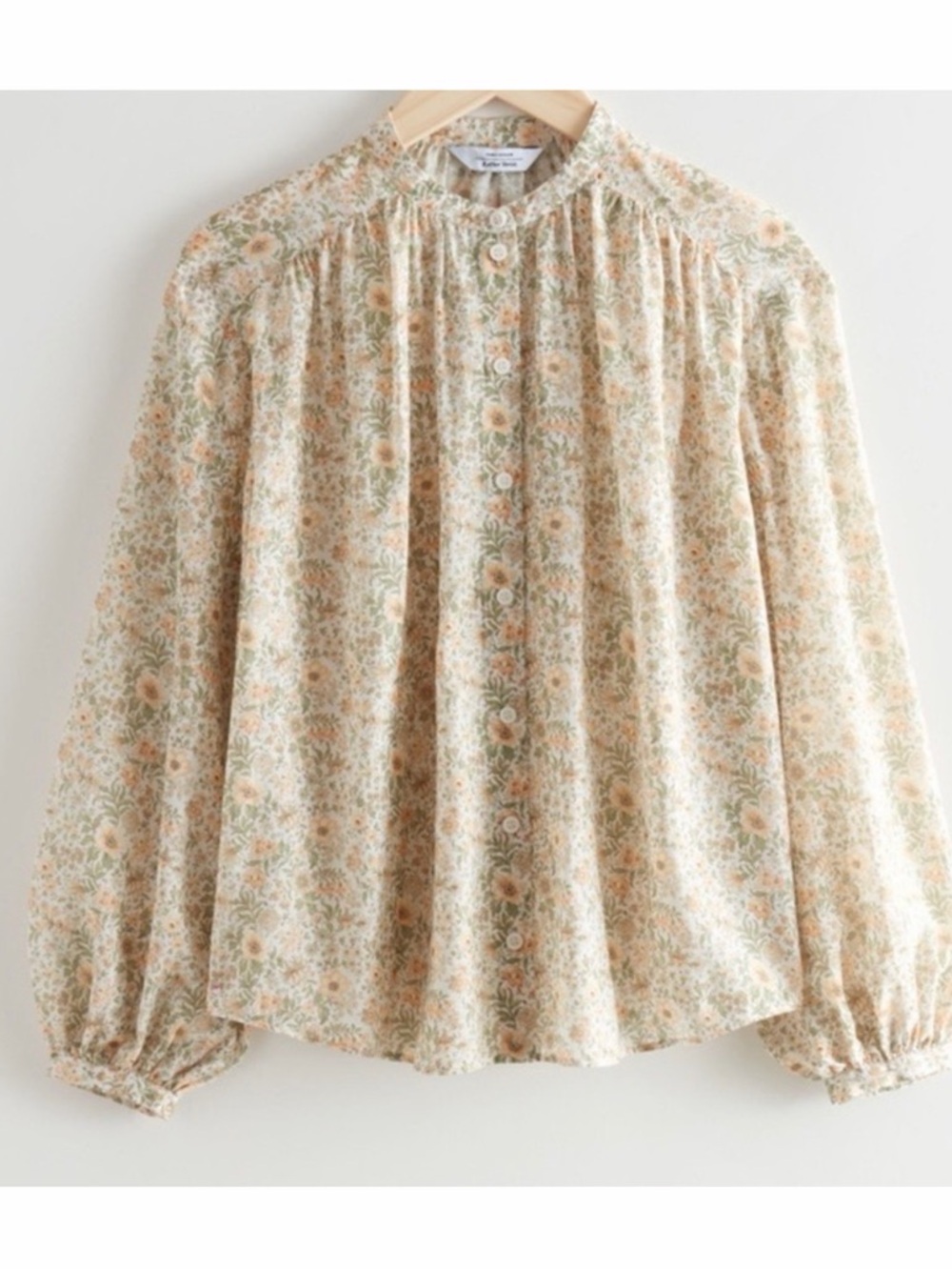 & Other Stories Floral Print Silk Blend Blouse